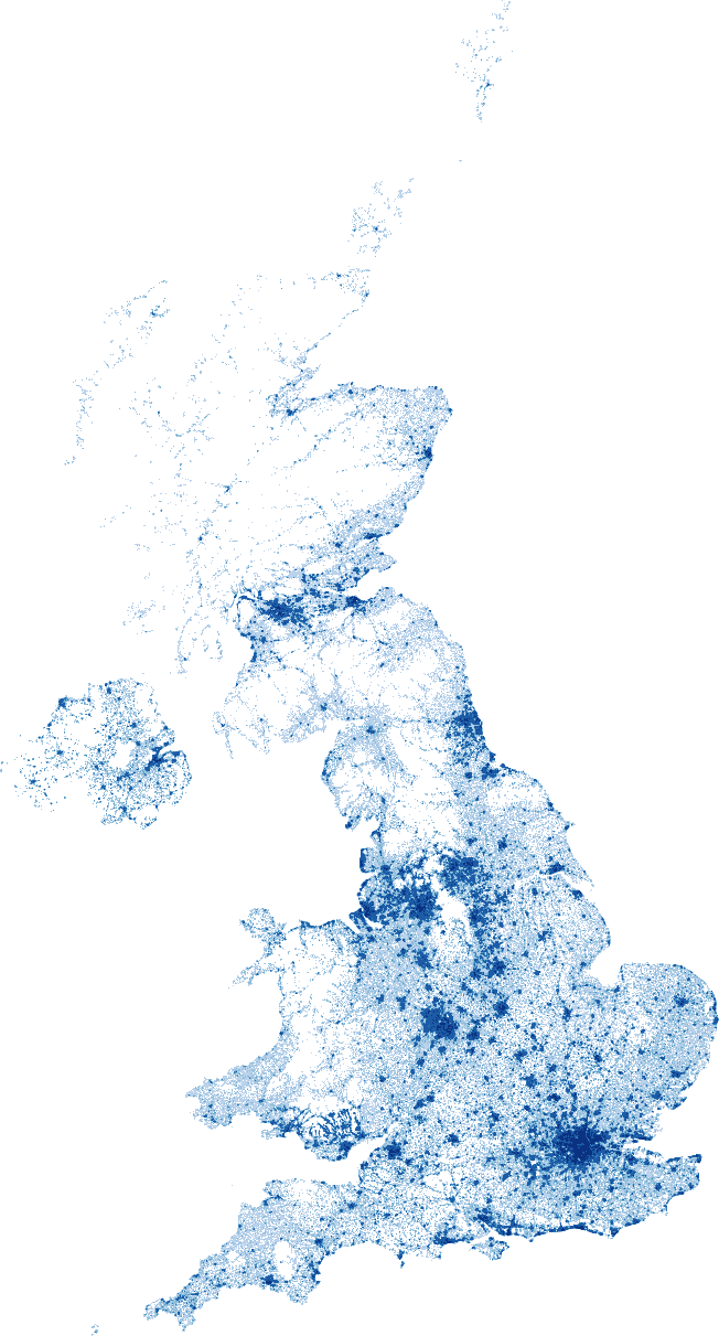 A population map of the UK
